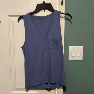 Madewell V-Neck Blue Tank Top